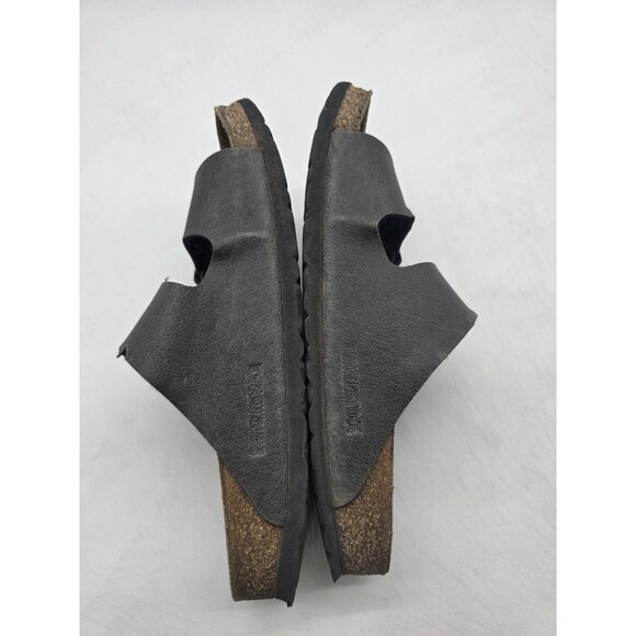 Birkenstock Arizona Sandals Womens Size 7 Black Two Strap Cork Footbed EU 38 - Picture 9 of 11